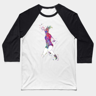 Handball Player Girl Hits The Ball Baseball T-Shirt